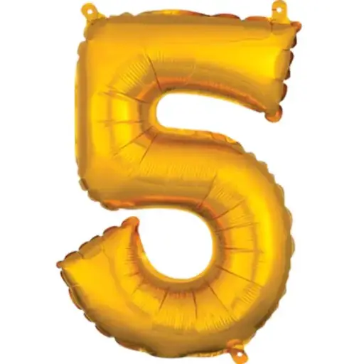 [100000011400/24226] Gold Foil Number Balloon 5 – 40 Inch 