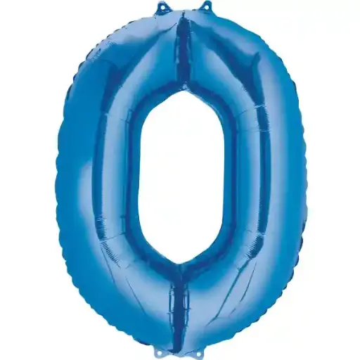 [100000011415/24341] Blue Foil Number Balloon 0 – 40 Inch 