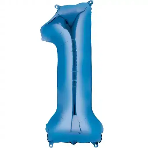 [100000011416/24342] Blue Foil Number Balloon 1 – 40 Inch 