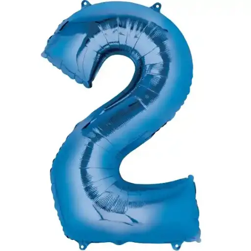 [100000011417/24343] Blue Foil Number Balloon 2 – 40 Inch 