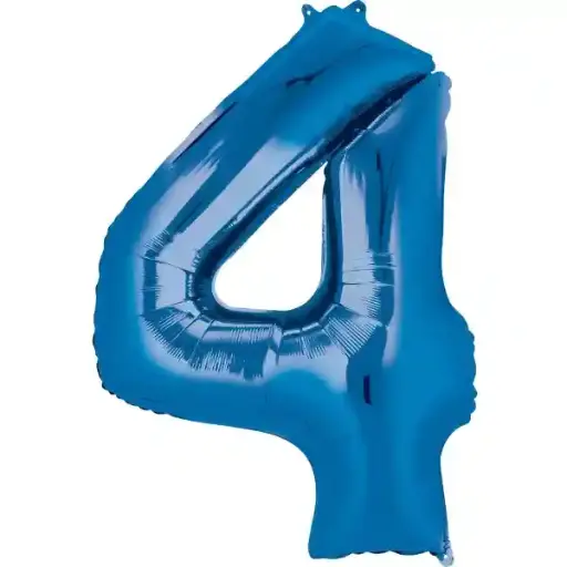 [100000011419/24345] Blue Foil Number Balloon 4 – 40 Inch 