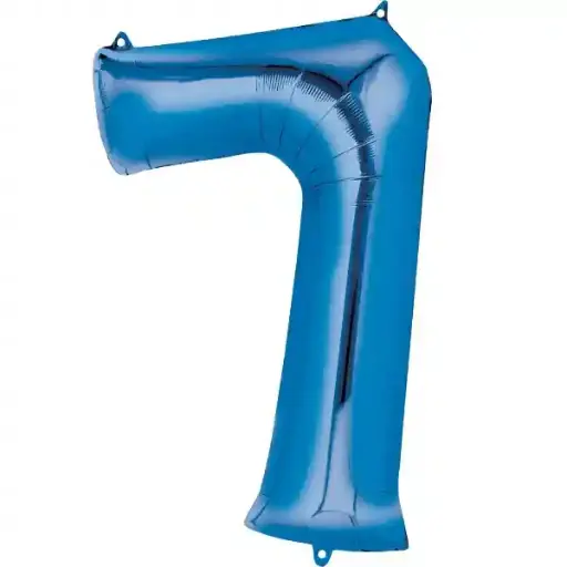 [100000011422/24348] Blue Foil Number Balloon 7 – 40 Inch 