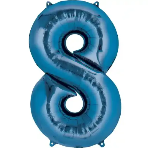 [100000011423/24349] Blue Foil Number Balloon 8 – 40 Inch 