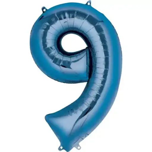 [100000011424/24350] Blue Foil Number Balloon 9 – 40 Inch 