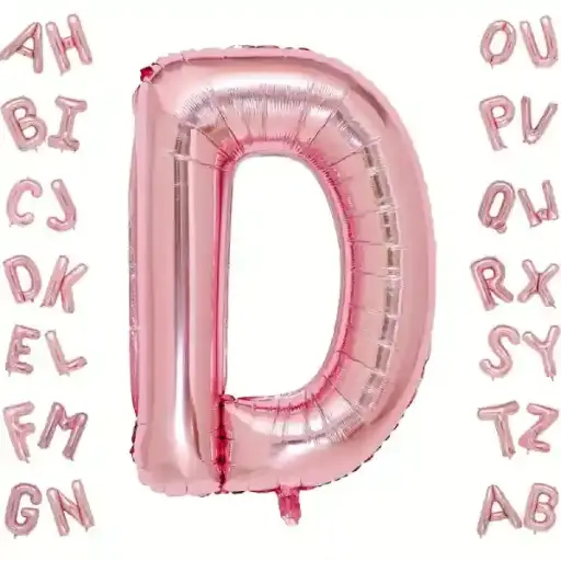 [25006] Rose Gold Letter D Foil Balloon 40 Inch