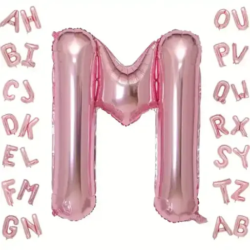 [100000011789/25015] Rose Gold Letter M Foil Balloon 40 Inch