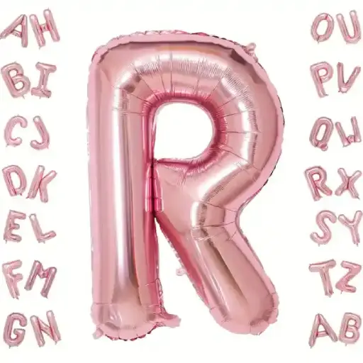 [25020] Rose Gold Letter R Foil Balloon 40 Inch