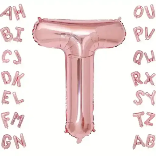 [25022] Rose Gold Letter T Foil Balloon 40 Inch