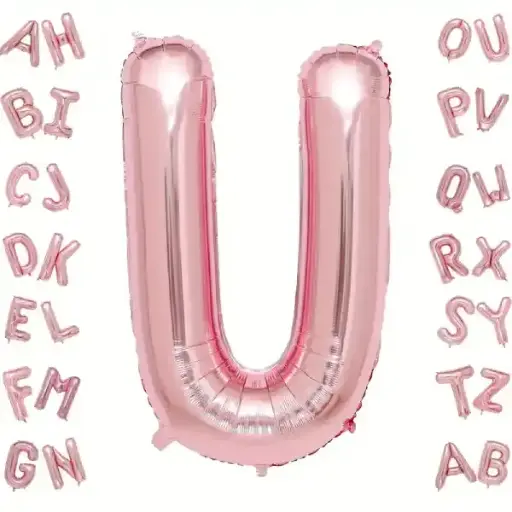 [25023] Rose Gold Letter U Foil Balloon 40 Inch