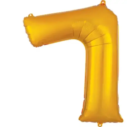 [100000011977/25403] Gold Foil Number Balloon 7 – 17 Inch