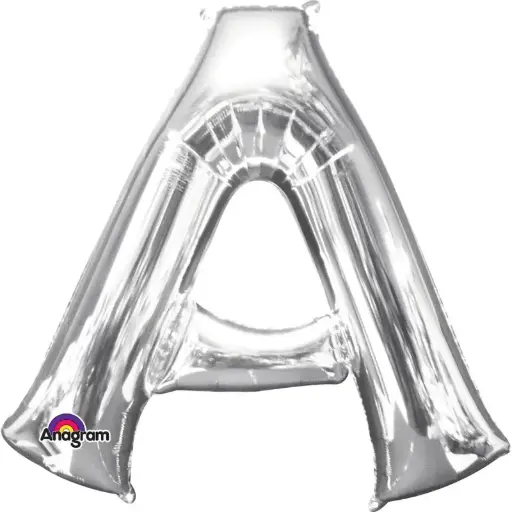 [100000011996] Silver Letter A Foil Balloon 17 Inch