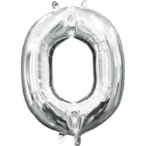 [100000012010/25536] Silver Letter O Foil Balloon 17 Inch