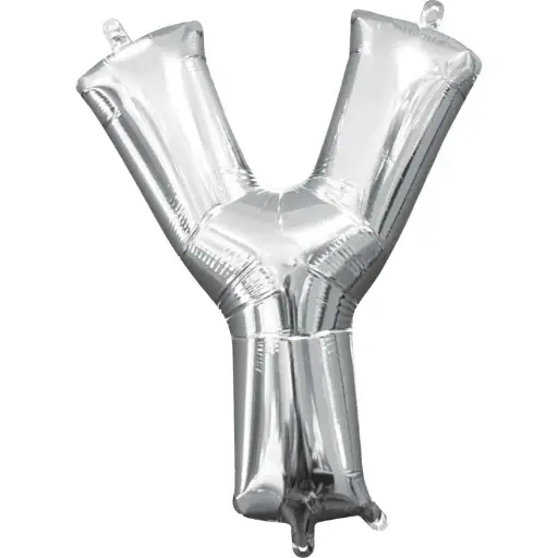[100000012020/25546] Silver Letter Y Foil Balloon 17 Inch