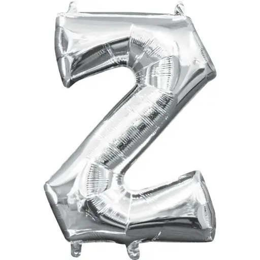 [100000012021/25547] Silver Letter Z Foil Balloon 17 Inch
