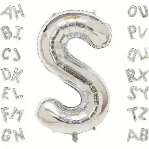 [25566] Silver Letter S Foil Balloon 40 Inch