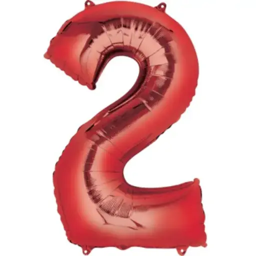 [100000012677/27043] Red Foil Number Balloon 2 – 40 Inch 