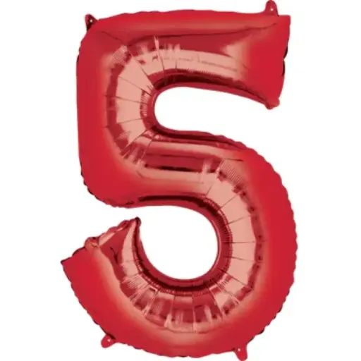 [100000012680/27049] Red Foil Number Balloon 5 – 40 Inch 