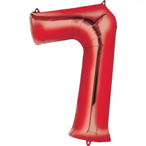 [100000012682/27053] Red Foil Number Balloon 7 – 40 Inch 