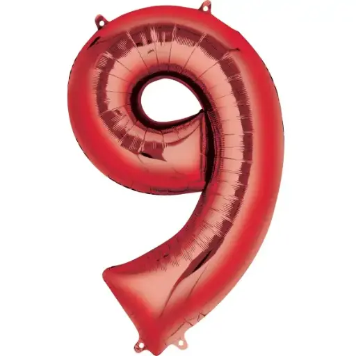 [100000012684/27057] Red Foil Number Balloon 9 – 40 Inch 