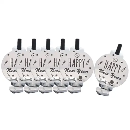 [100000013214/ 28479] Happy New Year Blowout Silver & Gold 6 pcs