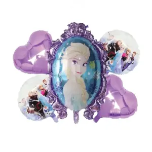 [100000013468/T-015] Frozen Birthday Balloon Bouquet 5 pcs