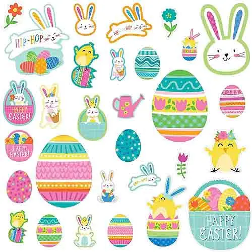 [00033388/191214] Easter Funny Bunny Cutout Mega Value Pack