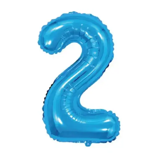[34469] Light Blue Foil Number Balloon 2 – 40 Inch