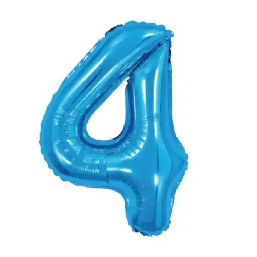 [34473] Light Blue Foil Number Balloon 4 – 40 Inch