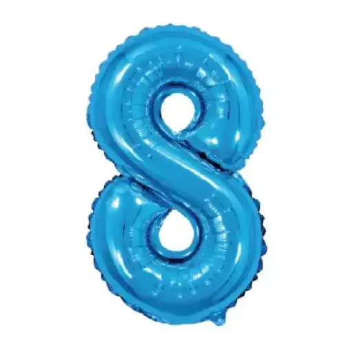 [34481] Light Blue Foil Number Balloon 8 – 40 Inch