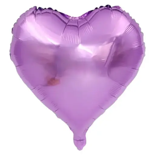 [00046301] Lilac Heart-Shaped Foil Balloon 18 Inch