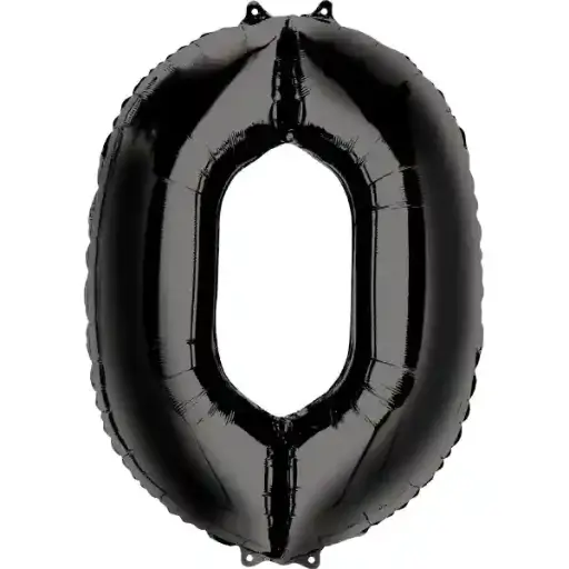 [46886] Black Foil Number Balloon 0 – 40 Inch 
