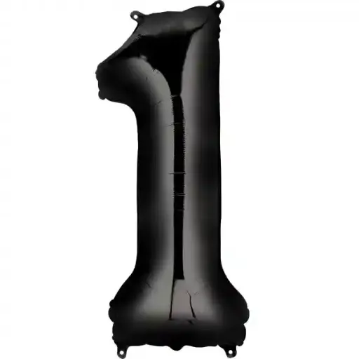 [46888] Black Foil Number Balloon 1 – 40 Inch 
