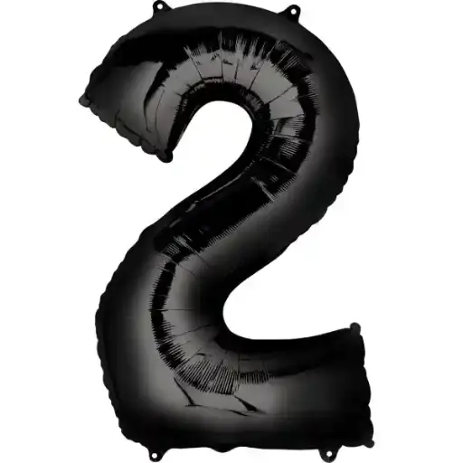 [46890] Black Foil Number Balloon 2 – 40 Inch 