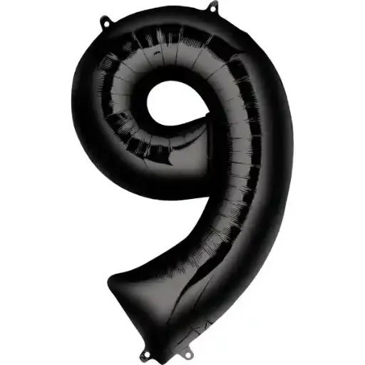 [46906] Black Foil Number Balloon 9 – 40 Inch 