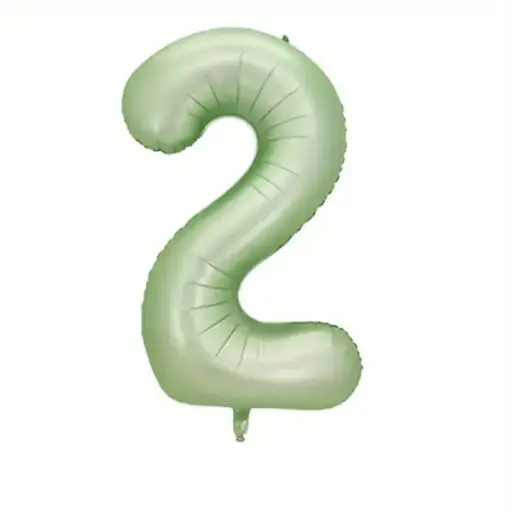[46912] Mint Green Foil Number Balloon 2 – 40 Inch
