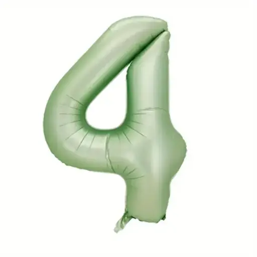 [46918] Mint Green Foil Number Balloon 4 – 40 Inch