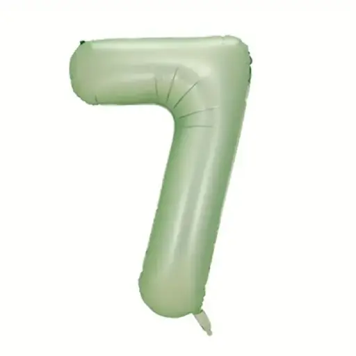 [46926] Mint Green Foil Number Balloon 7 – 40 Inch