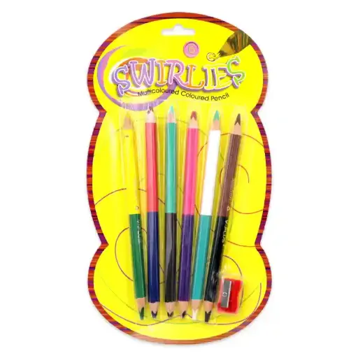 [46942] Swirlies Multicolour Pencils Set – 6 pcs