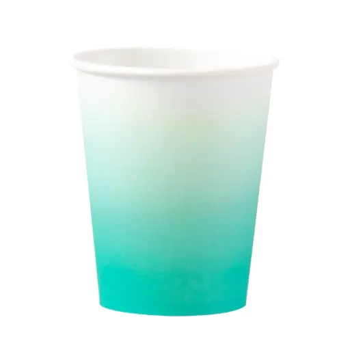 [PW ICE CREAM PAPER CUPS] Teal Blue Paper Party Cups, 8PCS