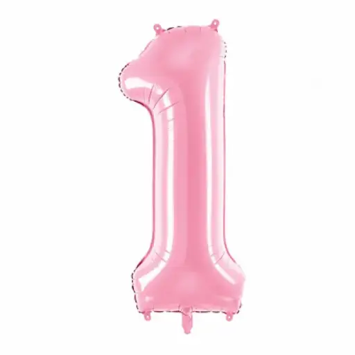 [47352] Baby Pink Foil Number Balloon 1 – 40 Inch