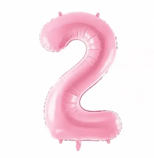[47354] Baby Pink Foil Number Balloon 2 – 40 Inch