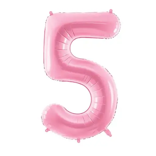 [47368] Baby Pink Foil Number Balloon 5 – 40 Inch