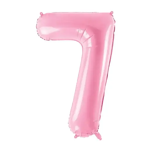 [47372] Baby Pink Foil Number Balloon 7 – 40 Inch