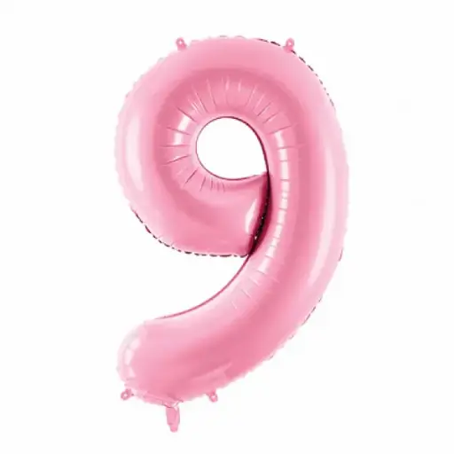 [47376] Baby Pink Foil Number Balloon 9 – 40 Inch