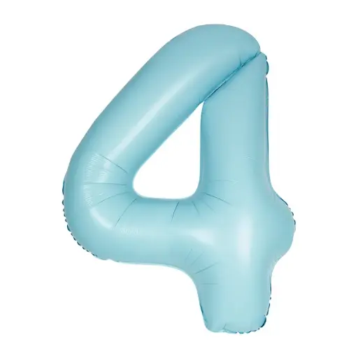 [47386] Baby Blue Foil Number Balloon 4 – 40 Inch