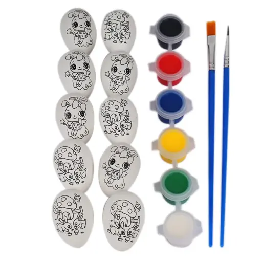 [47404] Easter Egg Brush and Paint, 10pcs.