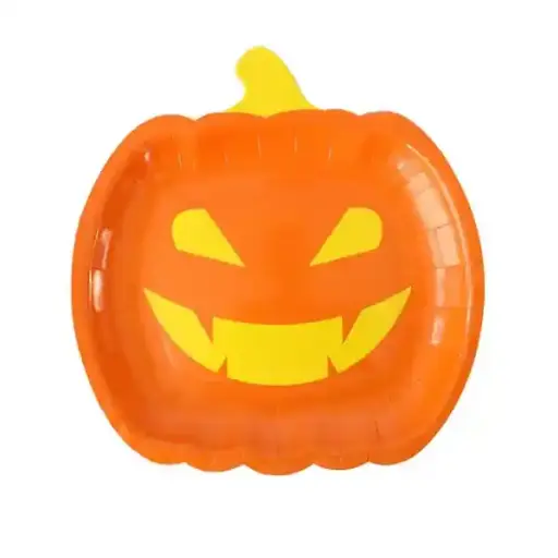 [47474] Pumpkin Paper Plate 10" , 10pcs