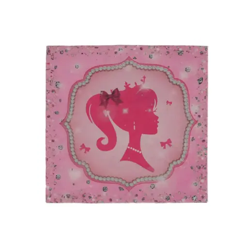 [48311] Pink Barbie Girl Lunch Napkins 20pcs
