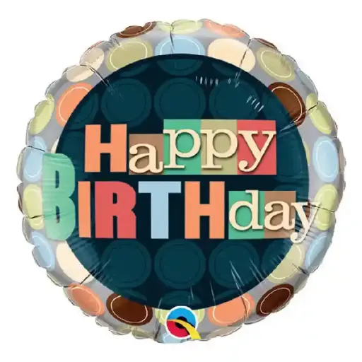 [00049503/P-224] Happy Birthday Foil Balloon Cut Letters 18in