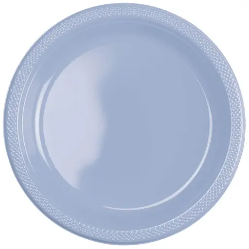 [43030.108] Powder Blue Plastic Plate 7 Inch - 20 Pcs